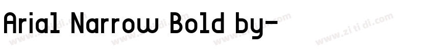 Arial Narrow Bold by字体转换